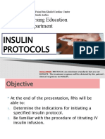 Insulin Protocols for Diabetic Patients