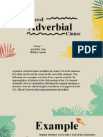 General Adverbial Clause - 5th Group