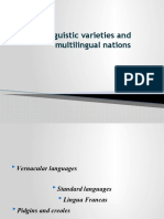 Linguistic Varieties and Multilingual Nations