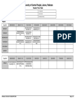UCP Student Time Table