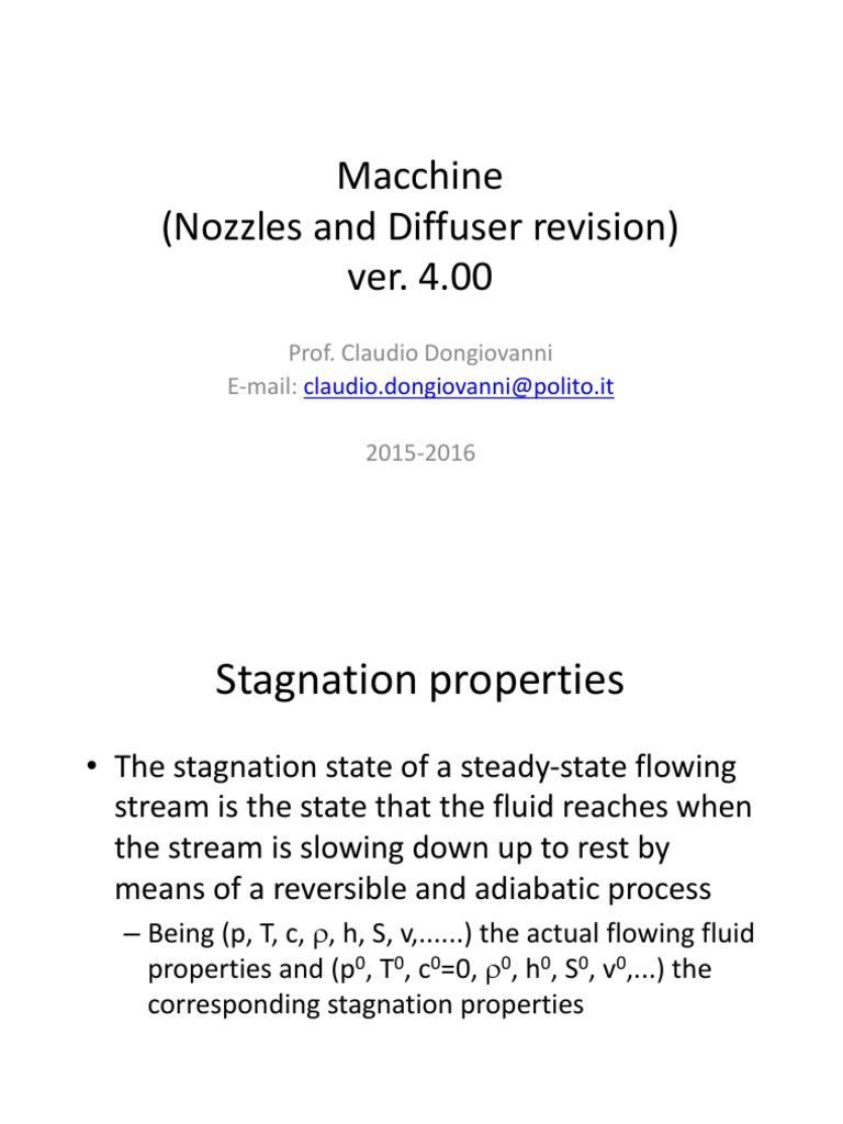 Nozzles and Diffusers Thermodynamics | PDF | Compressible Flow | Fluid ...