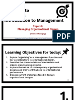 Week 6 Managing Organisational Design - OCT2020
