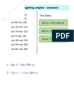 1-Sin A Sin (180-A) 2 - Cos A - Cos (180-A)