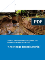 "Knowledge-Based Estonia": Estonian Research and Development and Innovation Strategy 2014-2020