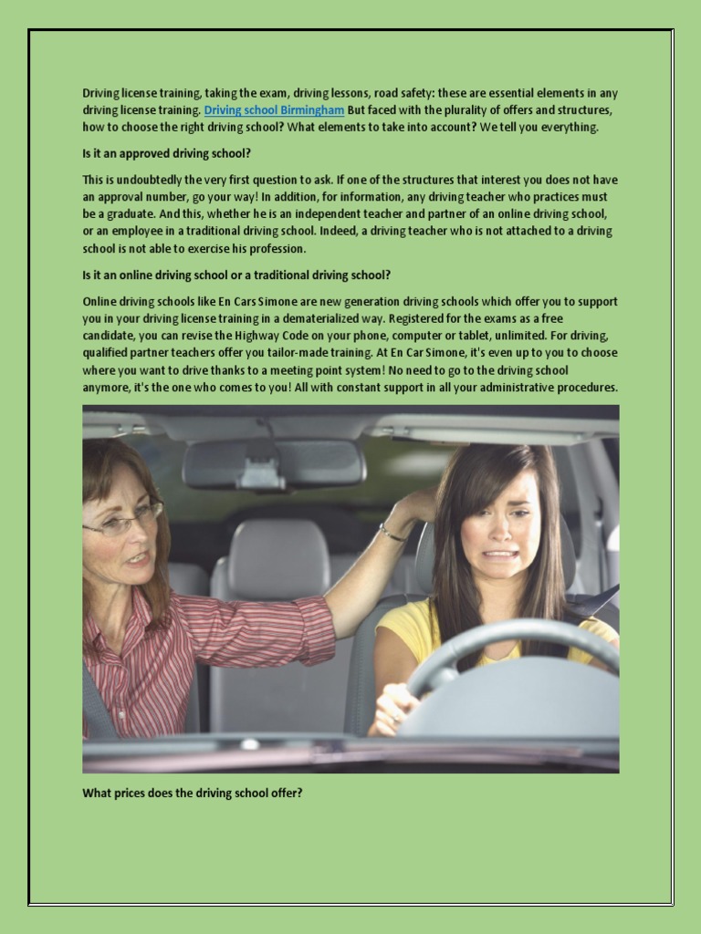 Choosing the Right Driving School | PDF | Driver's License | License