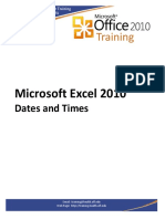 Excel2010 Dates Handout