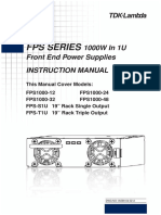 Fps Series: 1000W in 1U Front End Power Supplies Instruction Manual