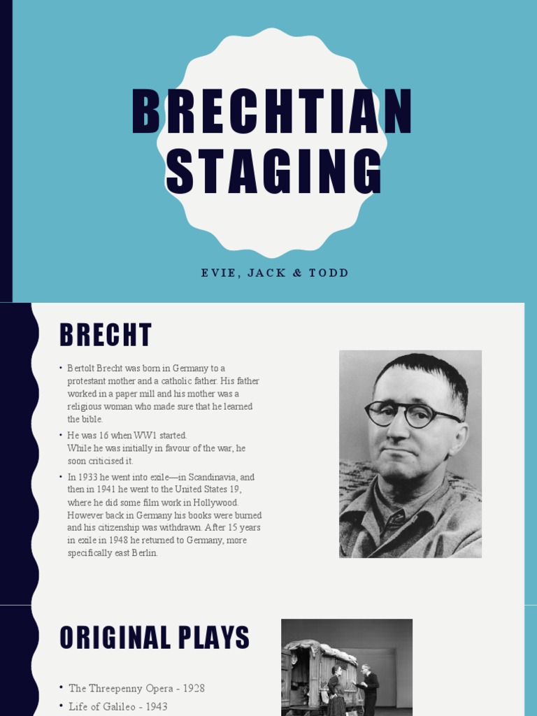 Brechtian Staging Techniques Explained | PDF | Theatre | Performing Arts