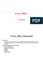 FRONT OFFICE Training