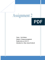 Assignment 2 - Change Managemnt