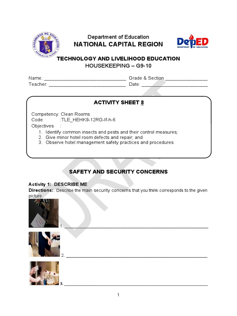 Housekeeping Activities for Grade 9 | PDF | Nature