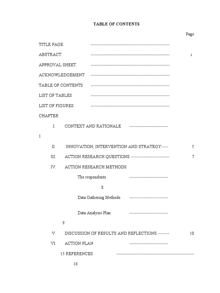 Action Research Template | PDF