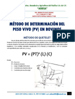 Estimación Del Peso Vivo en Bovinos