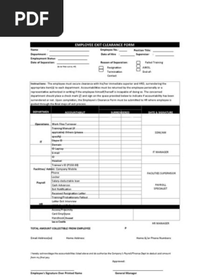 HR Form_Exit Clearance