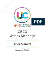 Cisco Webex Meeting - User Guide (Manage Audio)