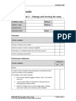 Marking Guide: Assessment Task 2 - Manage and Develop The Team