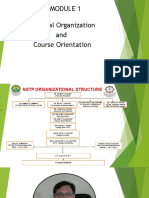 Physical Organization and Course Orientation
