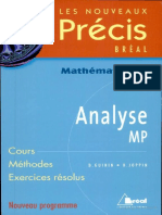 Mathématiques Analyse MP PDF
