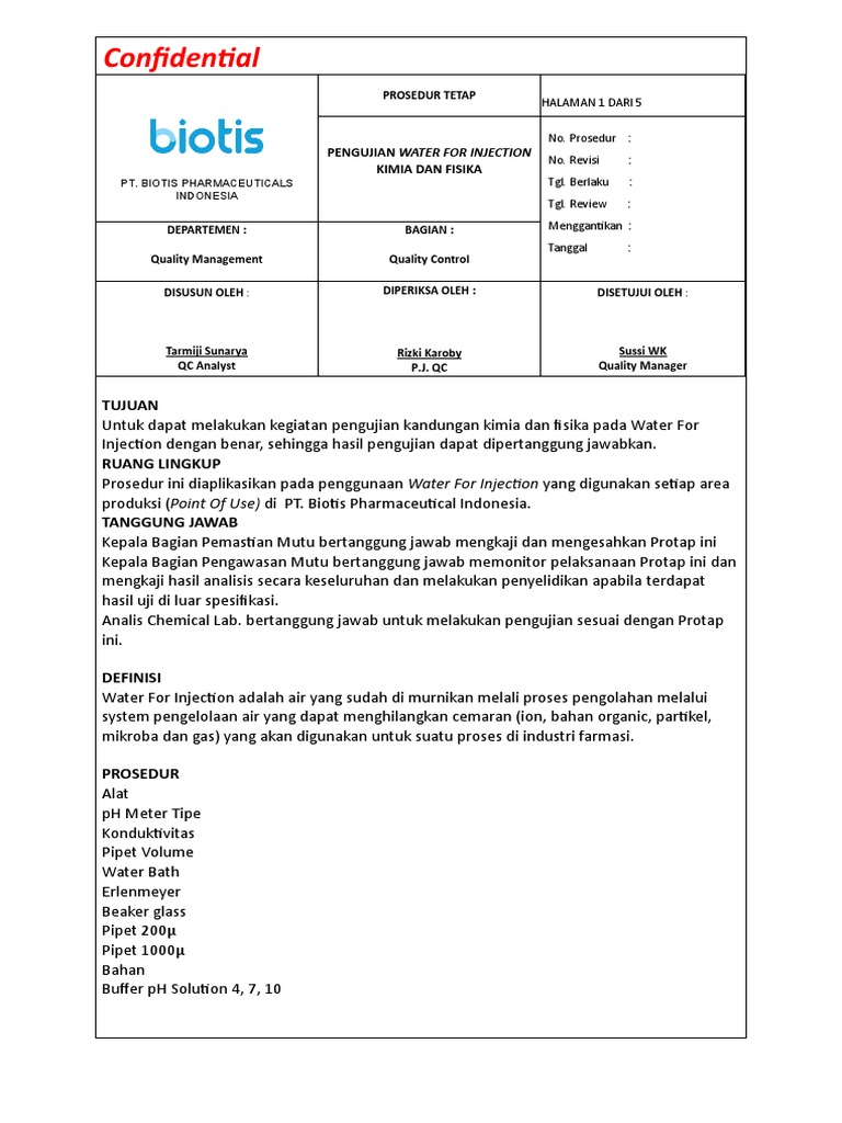 Water Quality Testing Procedures PDF