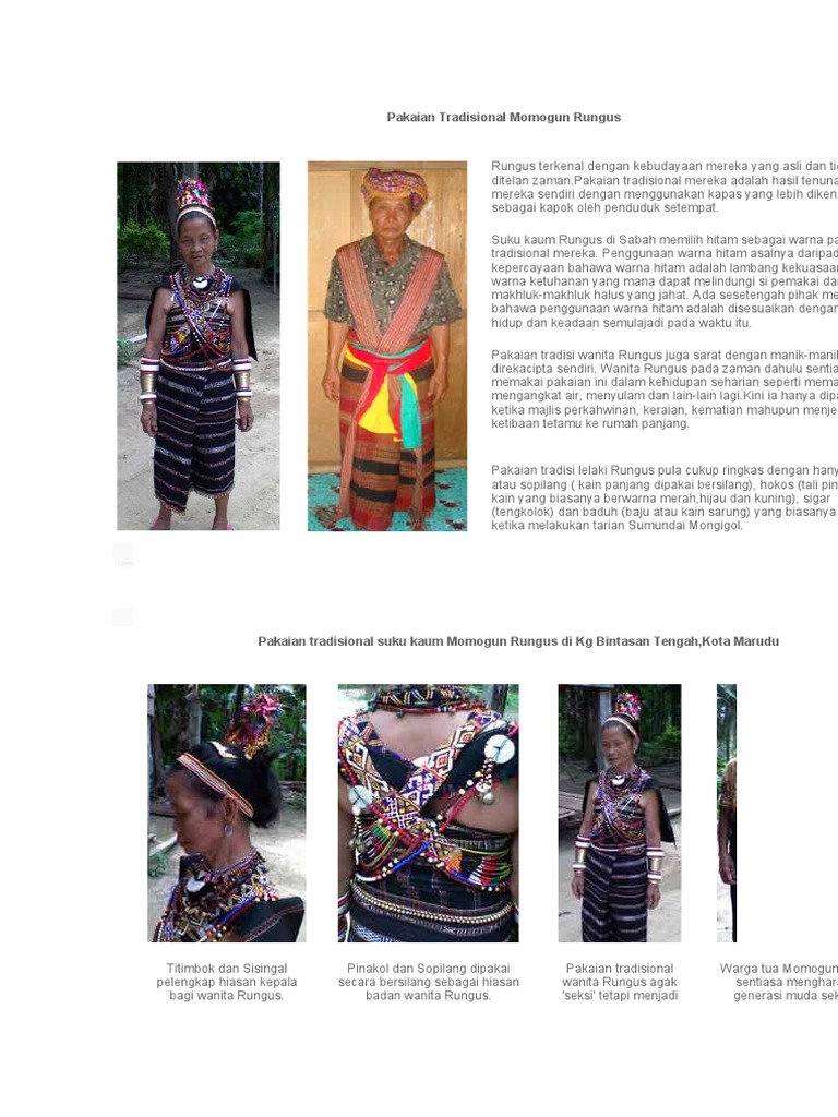 Pakaian Tradisional Suku Rungus | PDF