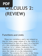 CALCULUS 2 (Review)