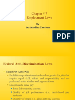 Chapter # 7 Employment Laws: by Ms Madiha Zeeshan