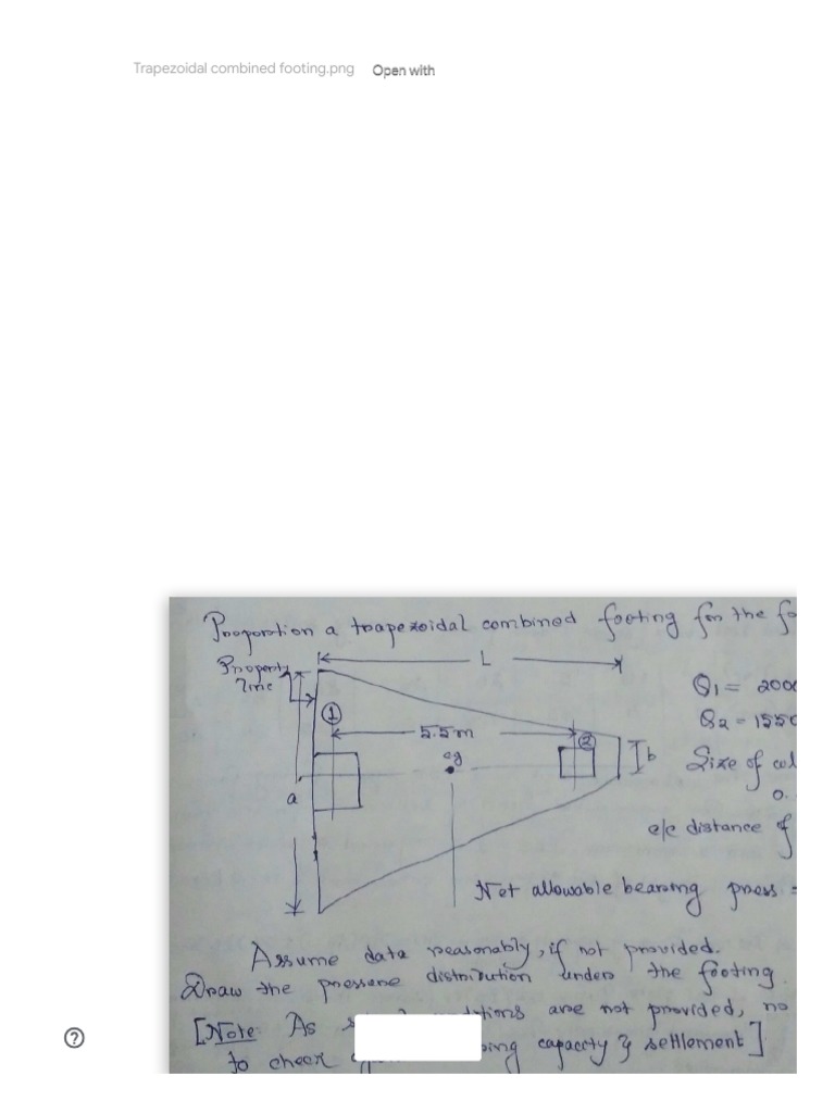 Trapezoidal Combined Footing PDF