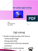 Kuliah Perawatan Pulpa Gigi Sulung 2014