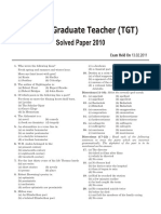 TGT English Solved Paper 2010