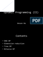 Dynamic Programming (II) : Anson Ho