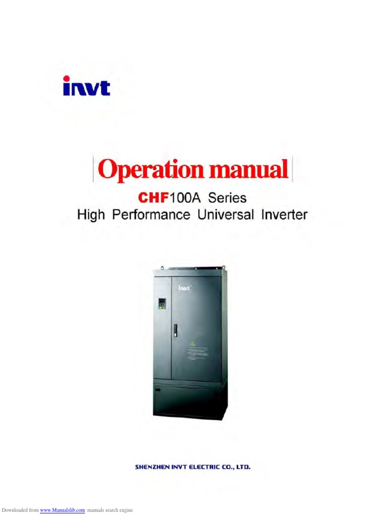CHF100A Inverter Manual Overview | PDF | Power Inverter | Power Supply