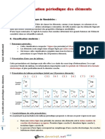 Cours Lycée Pilote - Sciences Physiques - Classification Périodique Des Éléments Chimiques - 2ème Toutes Sections (2013-2014) MR Abdelhamid Galaï