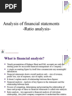 Analysis of Financial Statements - Ratio Analysis