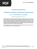 Certification Memorandum CS-31HB Hot Air Balloons: Classification of Design Changes