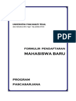 Form Pendaftaran Magister Pedagogi UPS Tegal (Recovered) PDF