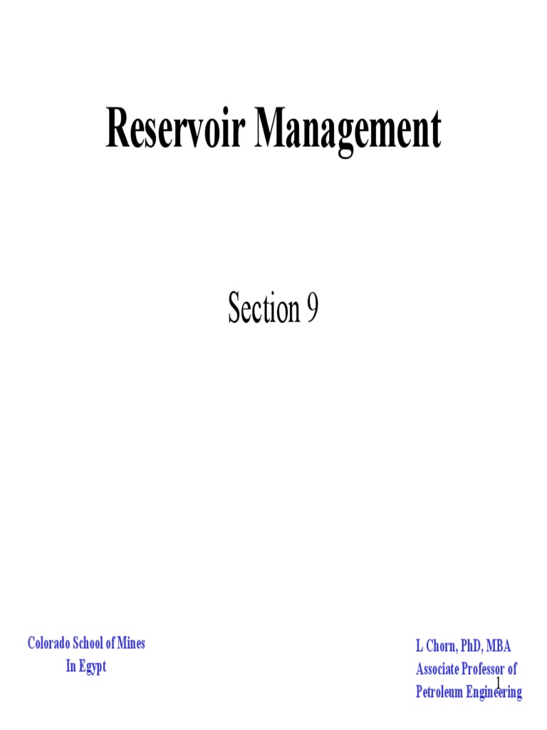 Reservoir Management - 09 (W Solutions) PDF | PDF | Petroleum Reservoir ...