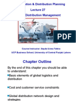 Transportation & Distribution Planning Global Distribution Management