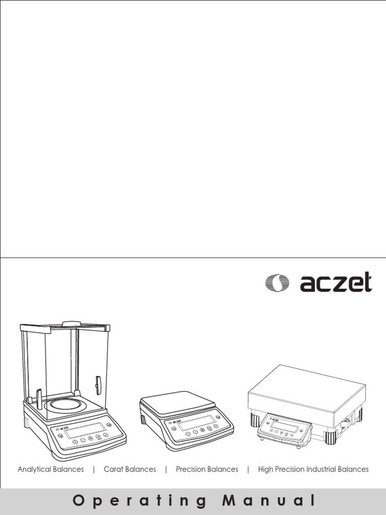 Aczet CY224C Analytical Balance Guide | PDF | Calibration | Weight
