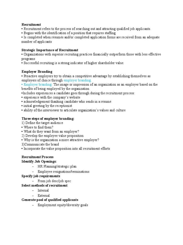 Recruitment | Pdf | Recruitment | Résumé