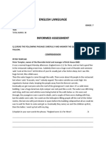 Assessment Paper - ENGLISH LANGUAGE (Grade 7)