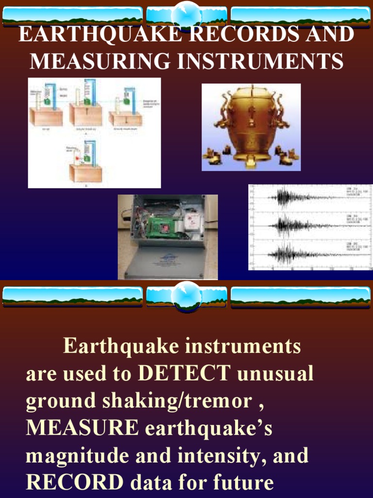 Earthquake Records and Measuring Instruments PDF Seismology