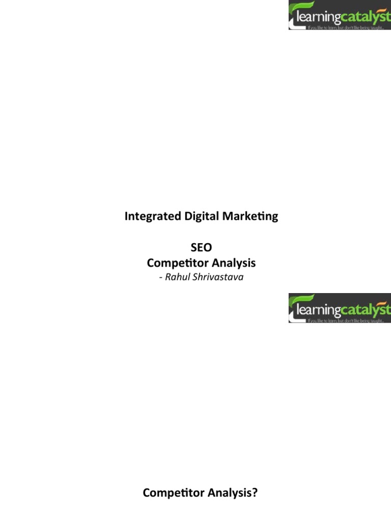 SEO Competitor Analysis Guide | PDF | Search Engine Optimization ...