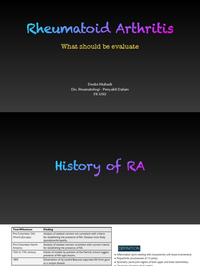 History and Mechanisms of RA | PDF | Rheumatoid Arthritis | Shoulder