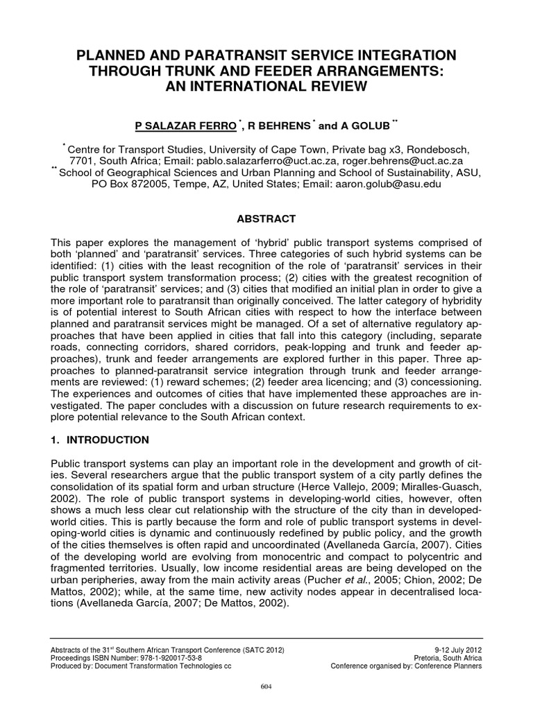 Trunk Bus System Integration Strategies | PDF | Public Transport | Bus