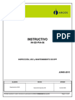 Instructivo de Inspeccion, Uso y Mantenimiento de EPP PDF