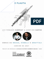 Recital de Flauta E Piano: Bozza Corelli Gnattali