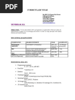 Munisekar - R.S.: Curriculam Vitae