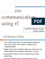 Wireless Communication Using RF: D.Kranthi Kumar 06J21A0428