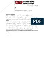 Solicitud de prácticas preprofesionales en empresa para alumno de contabilidad