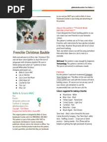Frenchie Christmas Bauble: About This Pattern PLEASE READ Before Starting